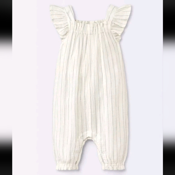 cloud island Other - Cloud Island Cream Striped Baby Romper